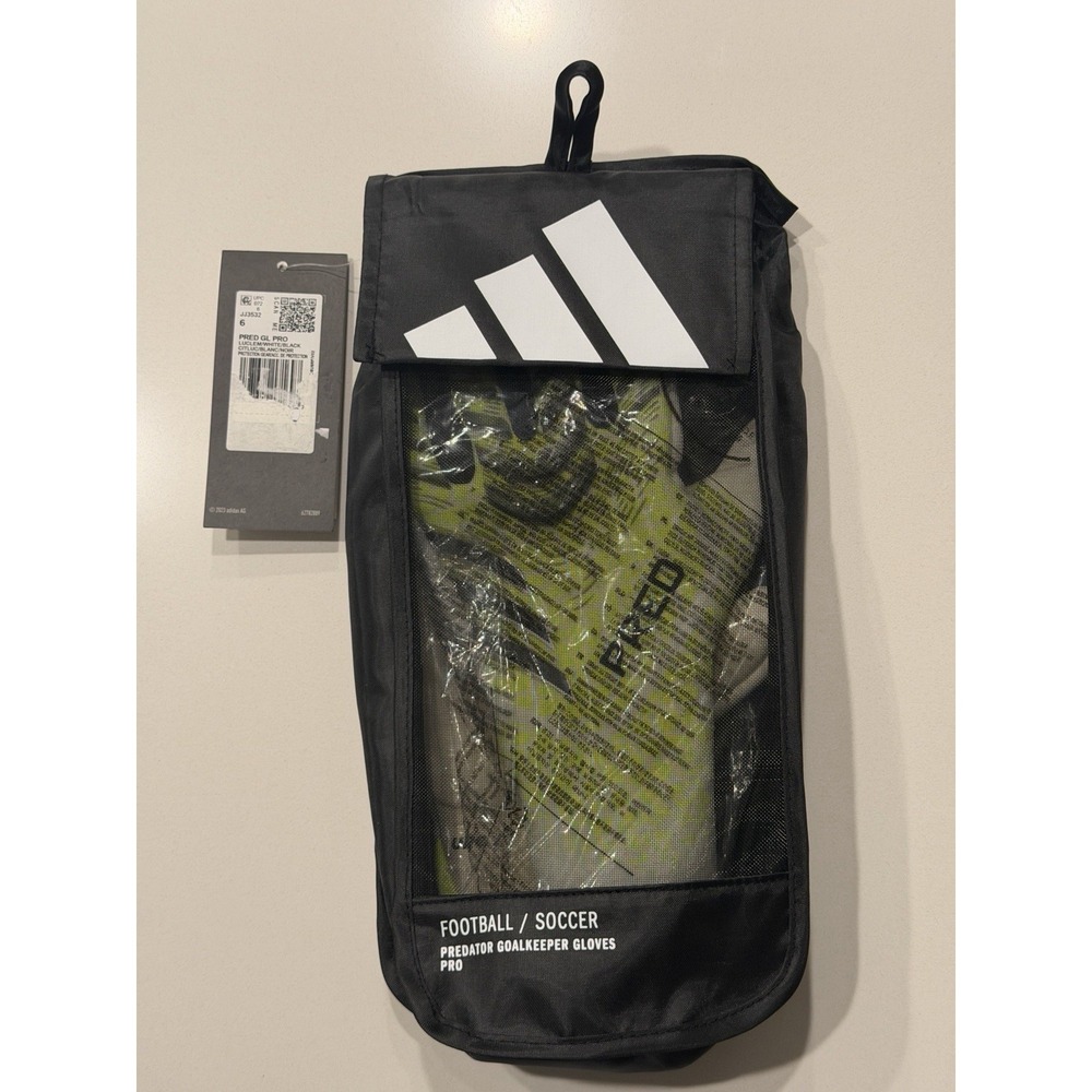 Adidas Predator GL Pro Goalkeeper Gloves Lucid Lemon JJ3532 Mens Size 6 New